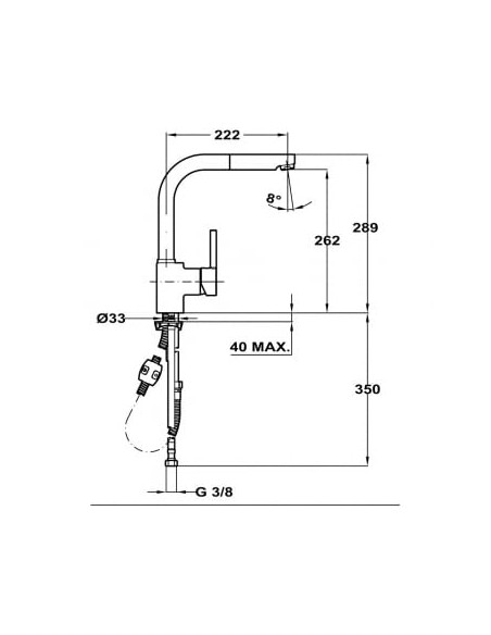 Grifo Monomando de Caño Giratorio modelo ARK 938 N