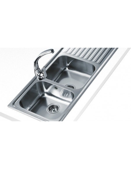 Fregadero Encastrado de Acero Inoxidable 80cm modelo Classic 2C 1E