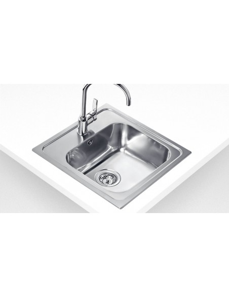 Fregadero Encastrado 50cm con 1 Cubeta de Acero Inoxidable Modelo Eline 1C