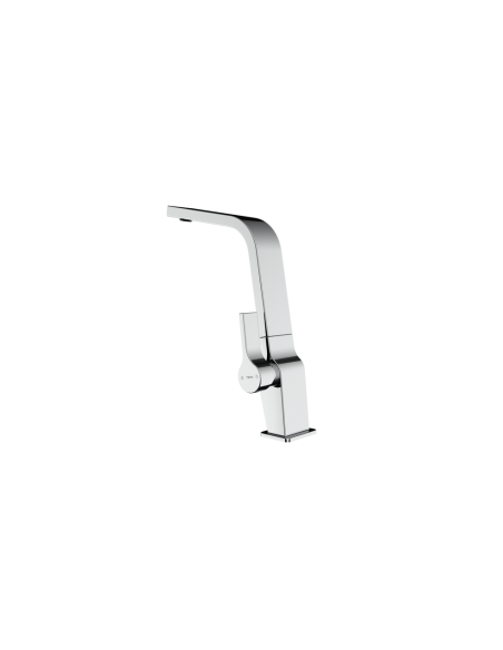 Grifo de Cocina Monomando con Caño Giratorio y Superficie Resistente