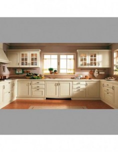Cocina blanca plafon...