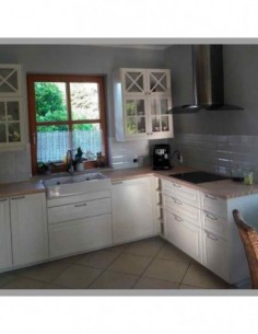 Cocina blanca plafon...