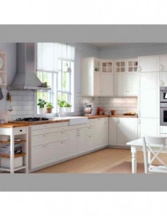 Cocina blanca plafon...