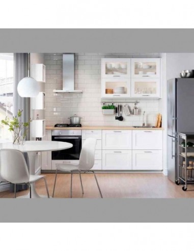 Cocina blanca plafon elegante lacada...