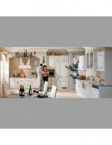 Cocina blanca plafon elegante lacada...