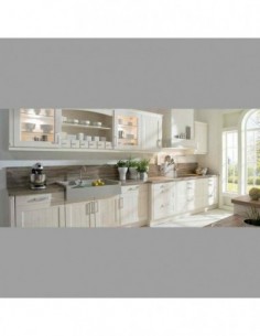 Cocina blanca plafon...