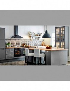 Cocina blanca plafon...