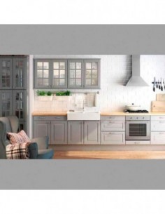 Cocina blanca plafon...