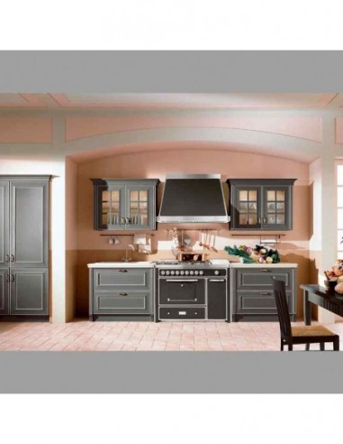 Cocina blanca plafon elegante lacada...