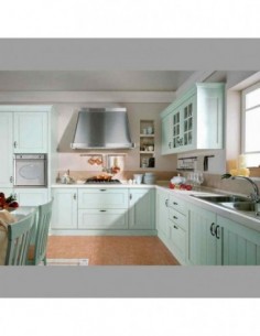Cocina blanca plafon...