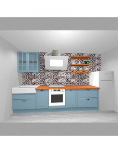 cocina elegante azul