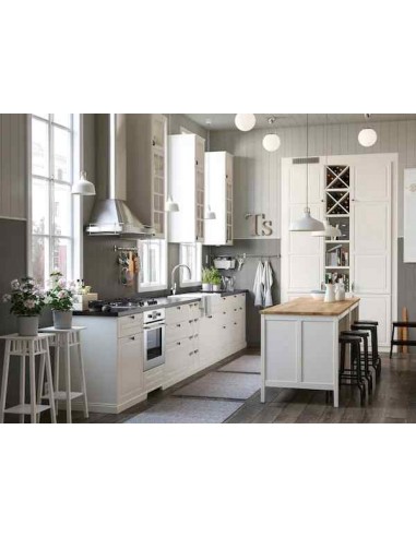 Cocina elegante de color Blanco con...