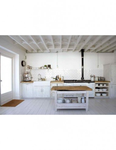 Cocina Moderna de Color Blanco con...
