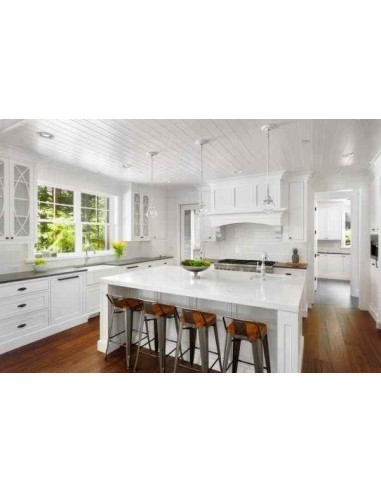 Cocina rustica con Isla Luminosa