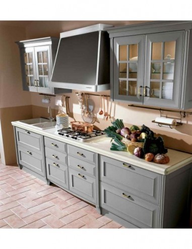 Cocina Rustica de Color Azul Roca