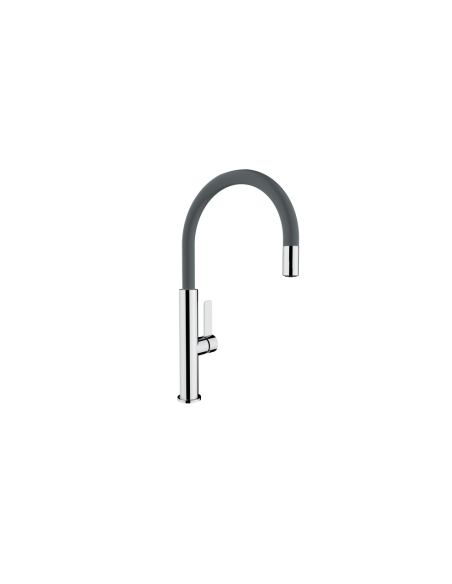 Grifo de Cocina Monomando con Caño Giratorio y Aireador Anti-Calcáreo. Stone Grey