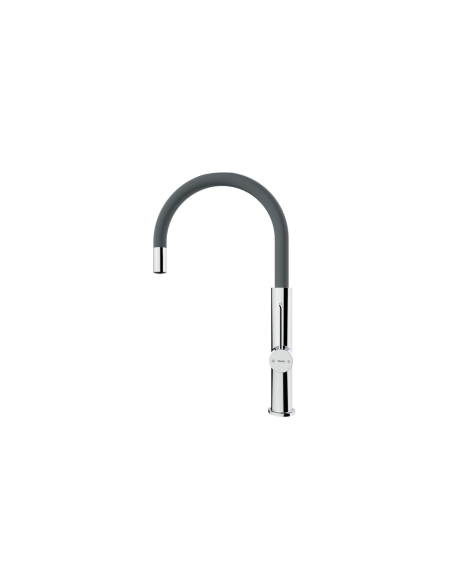 Grifo de Cocina Monomando con Caño Giratorio y Aireador Anti-Calcáreo. Stone Grey