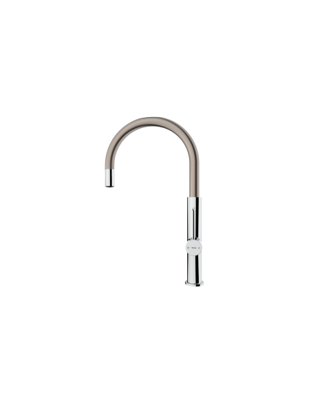 Grifo de Cocina Monomando con Caño Giratorio y Aireador Anti-Calcáreo