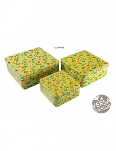 SET 3 CAJAS CUADR. VERDE