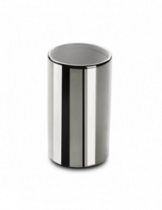 VASO CEPILLOS PLATEADO