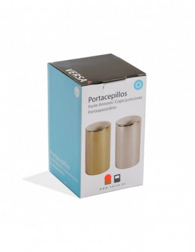 VASO CEPILLOS PLATEADO