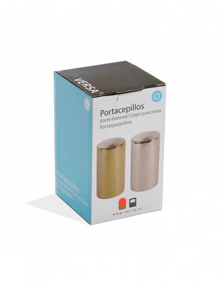 VASO CEPILLOS PLATEADO