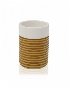 VASO CEPILLOS BLANCO Y MARRON