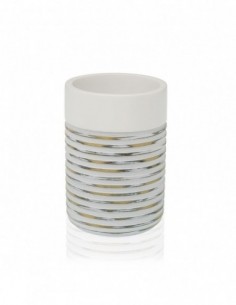 VASO CEPILLOS BLANCO Y GRIS