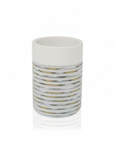 VASO CEPILLOS BLANCO Y GRIS