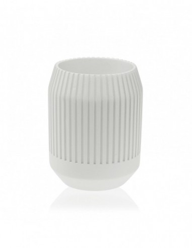 VASO CEPILLOS BLANCO MATE