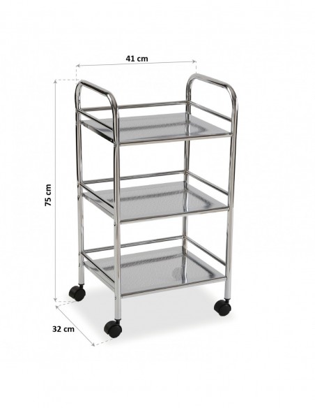 CARRITO BAÑO 3 BALDAS METAL