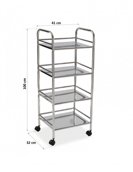 CARRITO BAÑO 4 BALDAS METAL