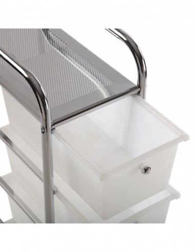 CARRITO BAÑO 4 CESTAS BLANCAS