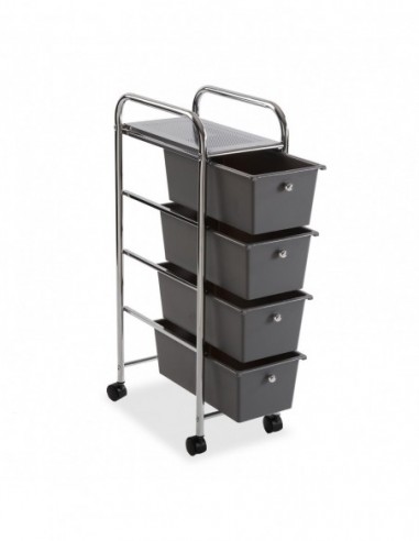 CARRITO BAÑO 4 CESTAS GRIS CARRITO BAÑO 4 CESTAS GRIS