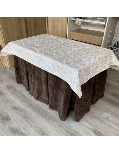Ropa Doble Grueso Chocolate con Tapete Resinado Beige