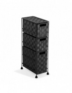 MUEBLE BAÑO 3 CAJONES NEGRA