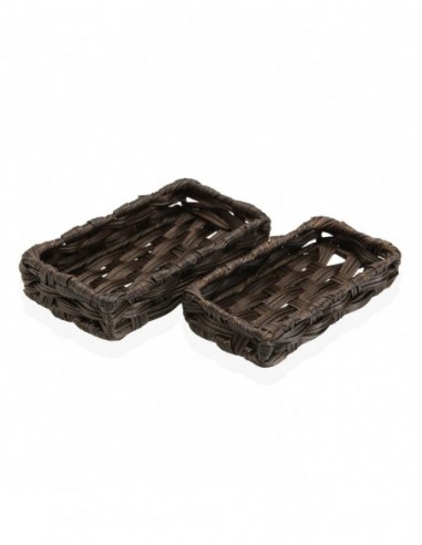 SET 2 CESTAS MARRON OSCURO