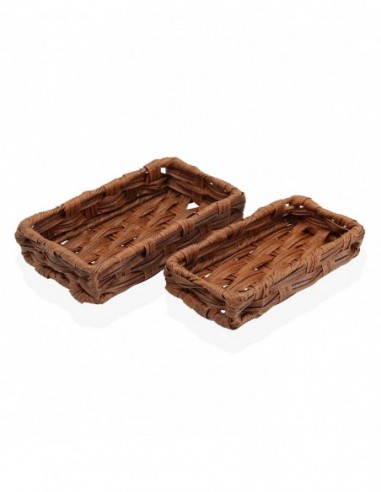 SET 2 CESTAS COLOR MARRON