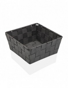 CESTA MEDIANA GRIS CON PUNTOS