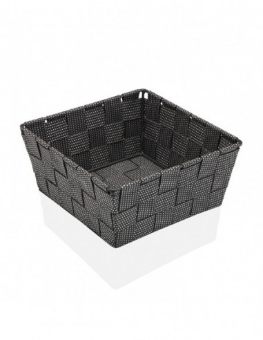 CESTA MEDIANA GRIS CON PUNTOS