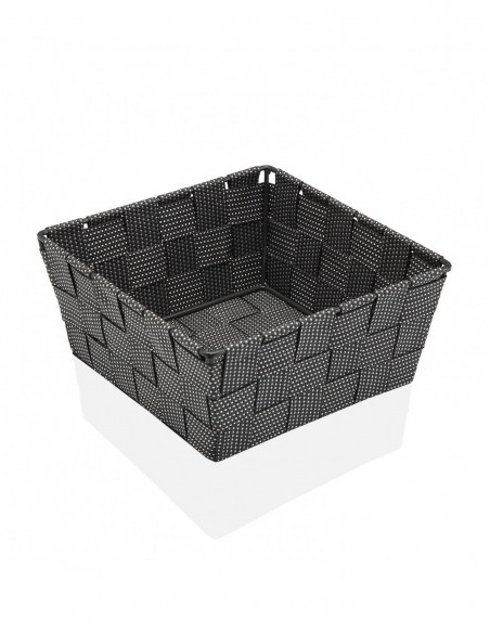 CESTA MEDIANA GRIS CON PUNTOS