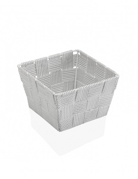 CESTA PEQUEÑA BLANCA CON PUNTO