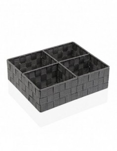 CAJA 4 COMPARTIMENTOS GRIS