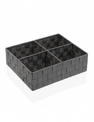CAJA 4 COMPARTIMENTOS GRIS