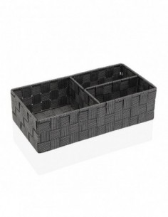 CAJA 3 COMP.RECTANG GRIS