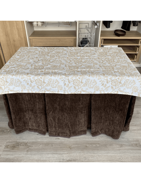 Ropa Doble Grueso Chocolate con Tapete Resinado Beige