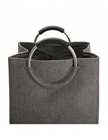 CESTA DE ROPA C/ASAS GRIS OSCU