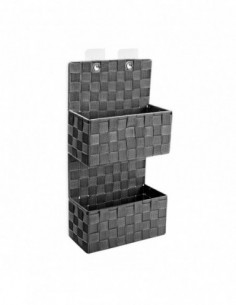 CESTA DOBLE DE COLGAR NEGRA