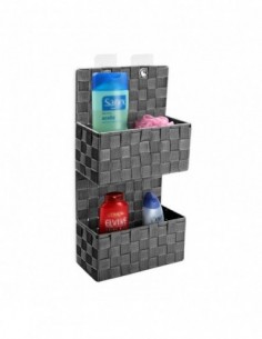 CESTA DOBLE DE COLGAR NEGRA 2