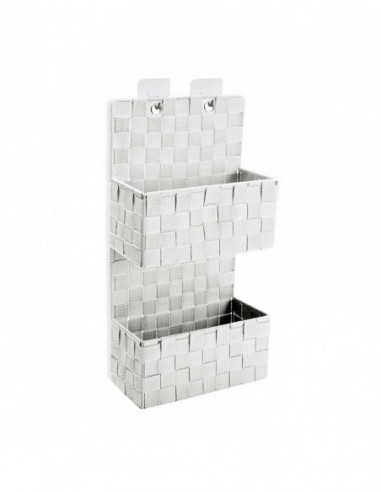 CESTA DOBLE DE COLGAR BLANCA